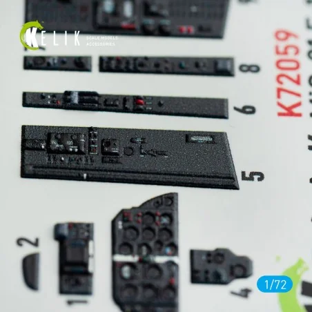 MiG-21 F-13 interior 3D decals for Revell kit, 1/72 - Kelik K72059