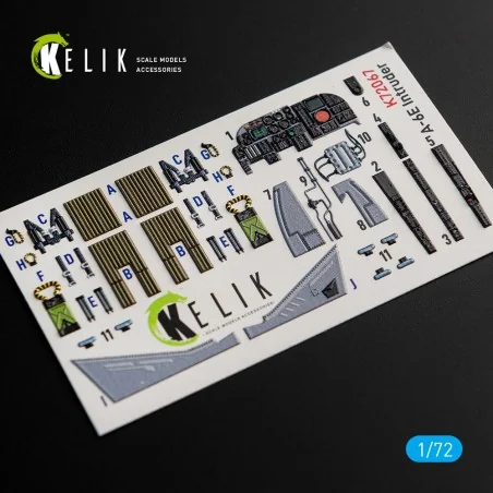 A-6E Intruder interior 3D decals for Italeri kit, 1/72 - Kelik K72067