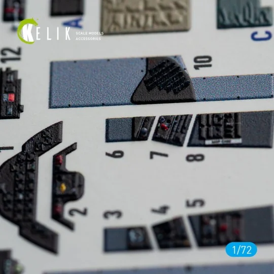 A1H Skyraider interior 3D decals for Hasegawa kit, 1/72 - Kelik K72064
