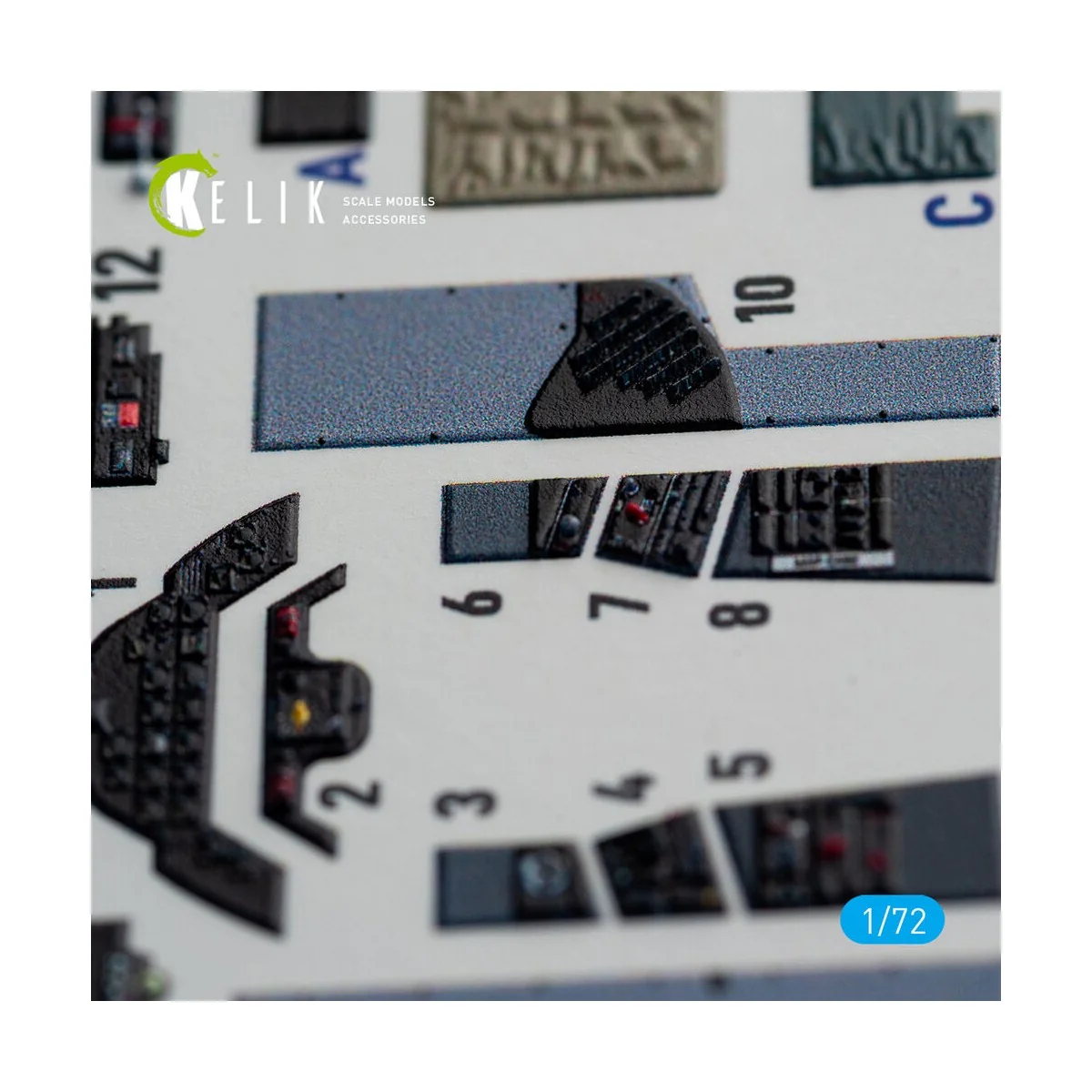 A1H Skyraider interior 3D decals for Hasegawa kit, 1/72 - Kelik K72064