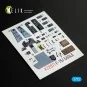 F-15J Eagle interior 3D decals for PLATZ kit, 1/72 - Kelik K72071