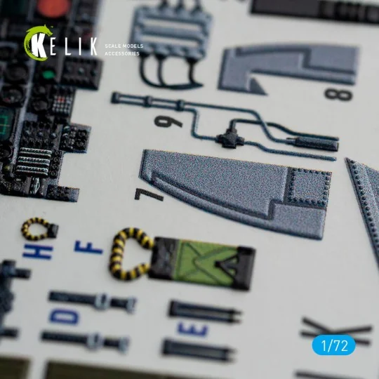 A-6E Intruder interior 3D decals for Italeri kit, 1/72 - Kelik K72067