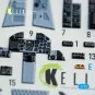 F-15J Eagle interior 3D decals for PLATZ kit, 1/72 - Kelik K72071