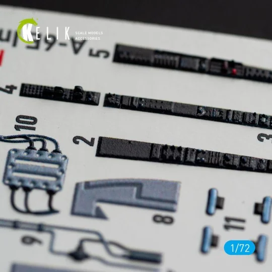 A-6E Intruder interior 3D decals for Italeri kit, 1/72 - Kelik K72067