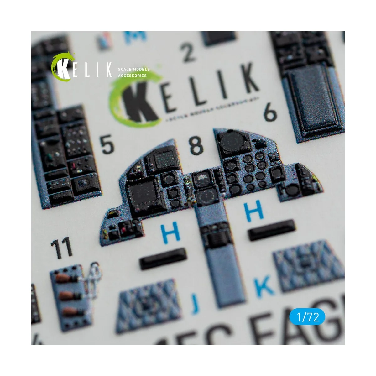 F-15C Strike Eagle interior 3D decals for Hasegawa kit, 1/72 - Keli...