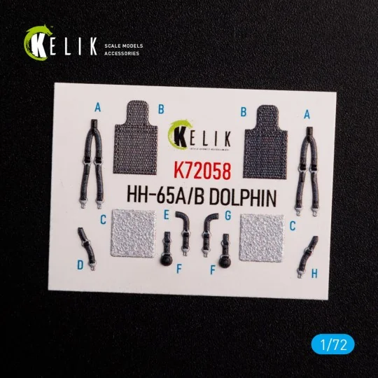 HH-65A/B Dolphin interior 3D decals for Dream Model kit, 1/72 - Kel...