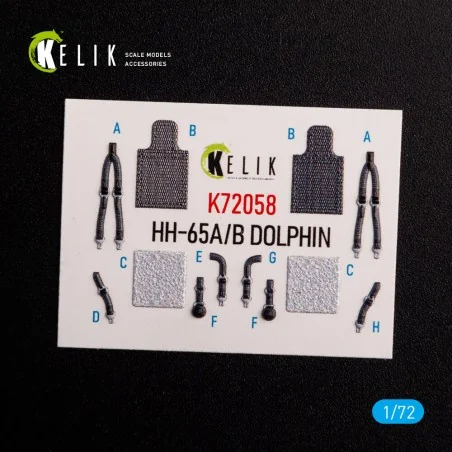 HH-65A/B Dolphin interior 3D decals for Dream Model kit, 1/72 - Kel...