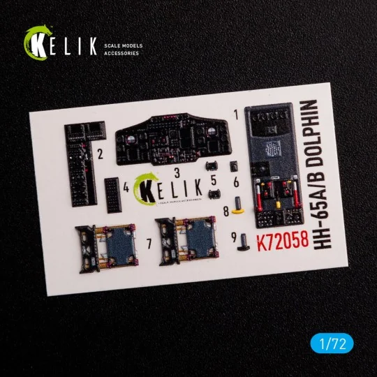 HH-65A/B Dolphin interior 3D decals for Dream Model kit, 1/72 - Kel...