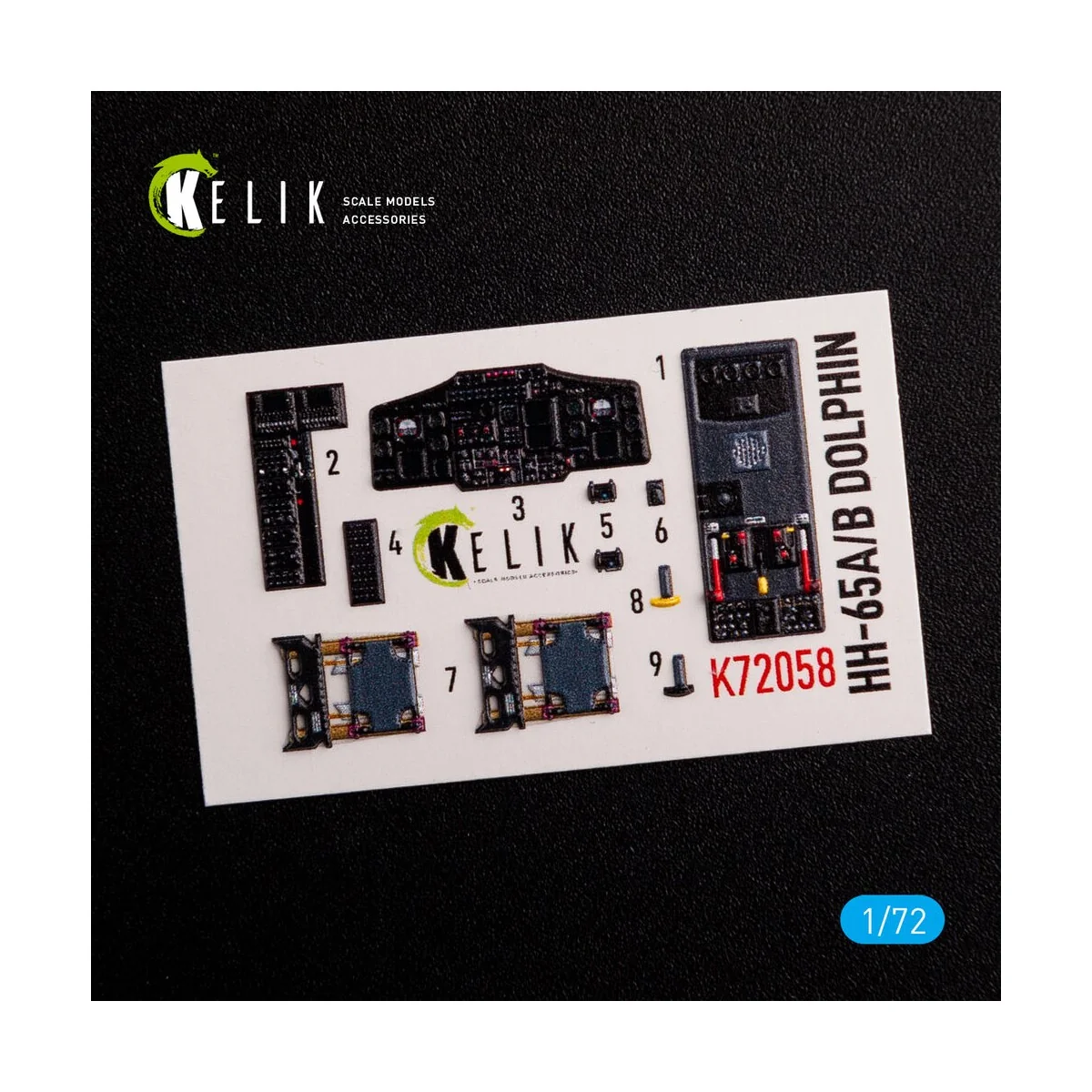 HH-65A/B Dolphin interior 3D decals for Dream Model kit, 1/72 - Kel...