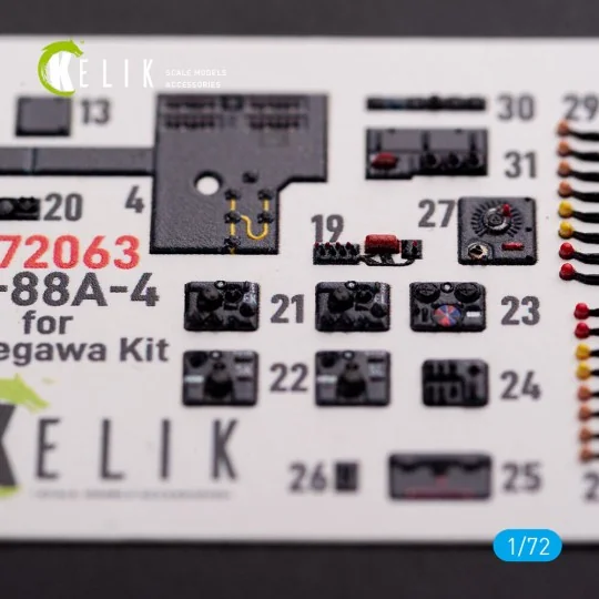 Junkers JU 88 A-4 interior 3D decals for Hasegawa kit, 1/72 - Kelik...