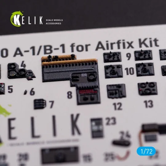 Messerschmitt Me410A-1 interior 3D decals for Airfix kit, 1/72 - Ke...