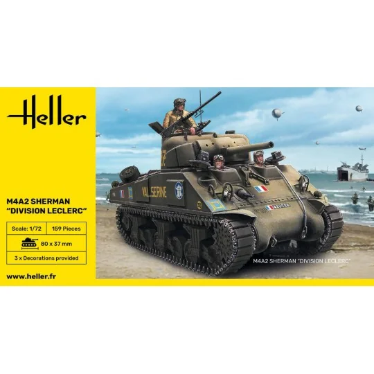 M4A2 Sherman "Division Leclerc", 1/72 - Heller 79894