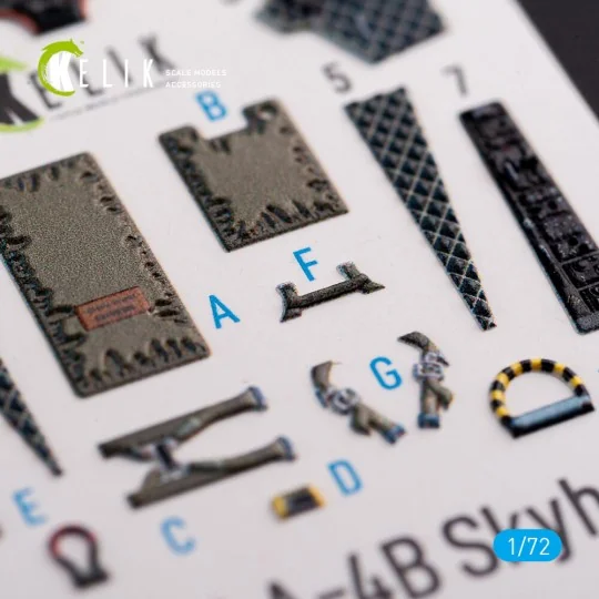 A-4B Skyhawk interior 3D decals for Hobby 2000/Fujimi kit, 1/72 - K...