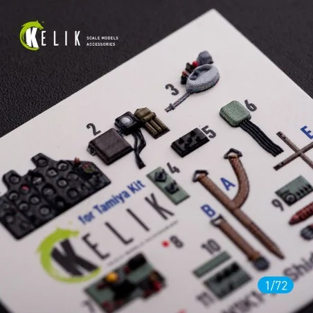 N1K1-Ja Shiden Type 11 interior 3D decals for Tamiya kit, 1/72 - Ke...