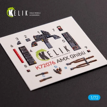 Amx Ghibli interior 3D decals for Italeri kit, 1/72 - Kelik K72076
