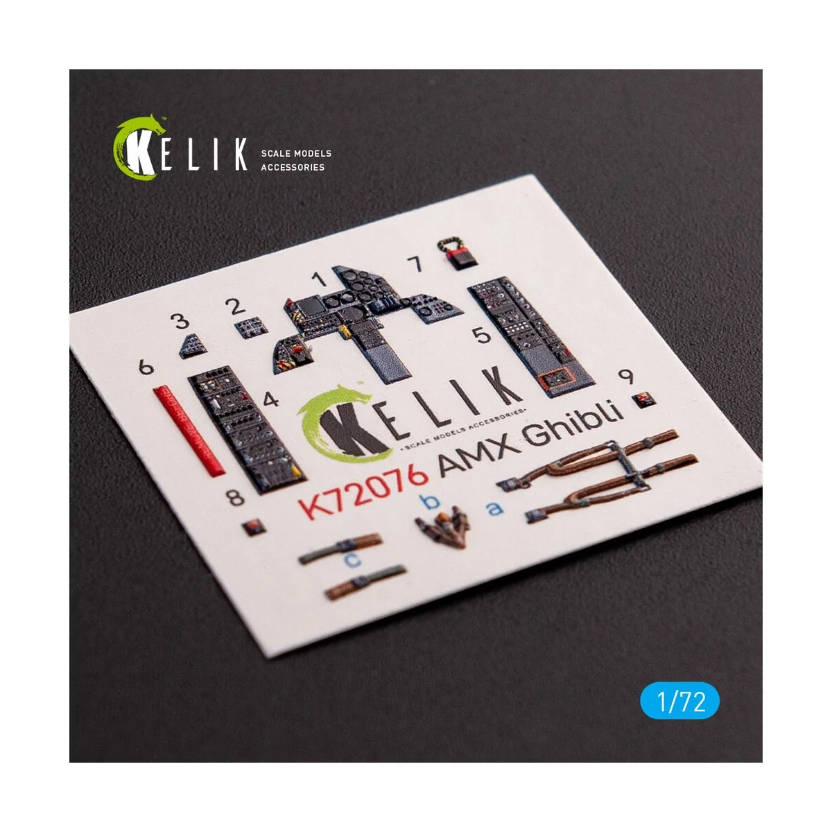 Amx Ghibli interior 3D decals for Italeri kit, 1/72 - Kelik K72076
