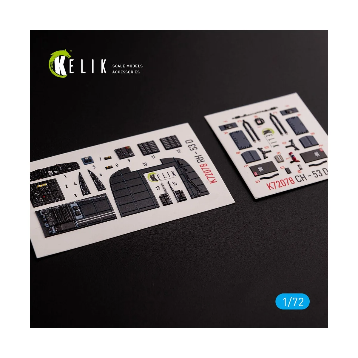 CH-53D Sea Stallion interior 3D decals for Fujimi/Academy kit, 1/72...