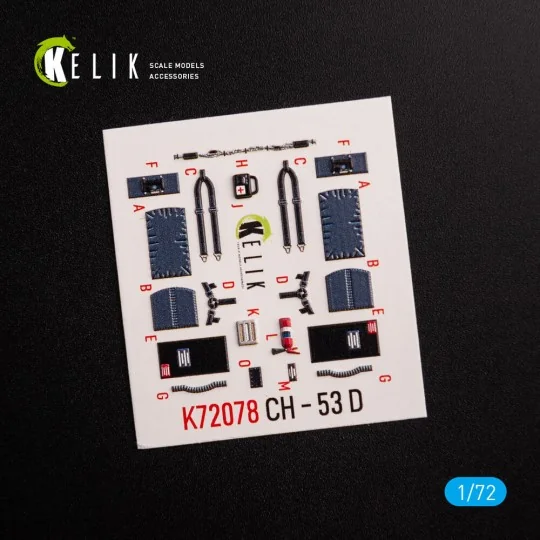 CH-53D Sea Stallion interior 3D decals for Fujimi/Academy kit, 1/72...