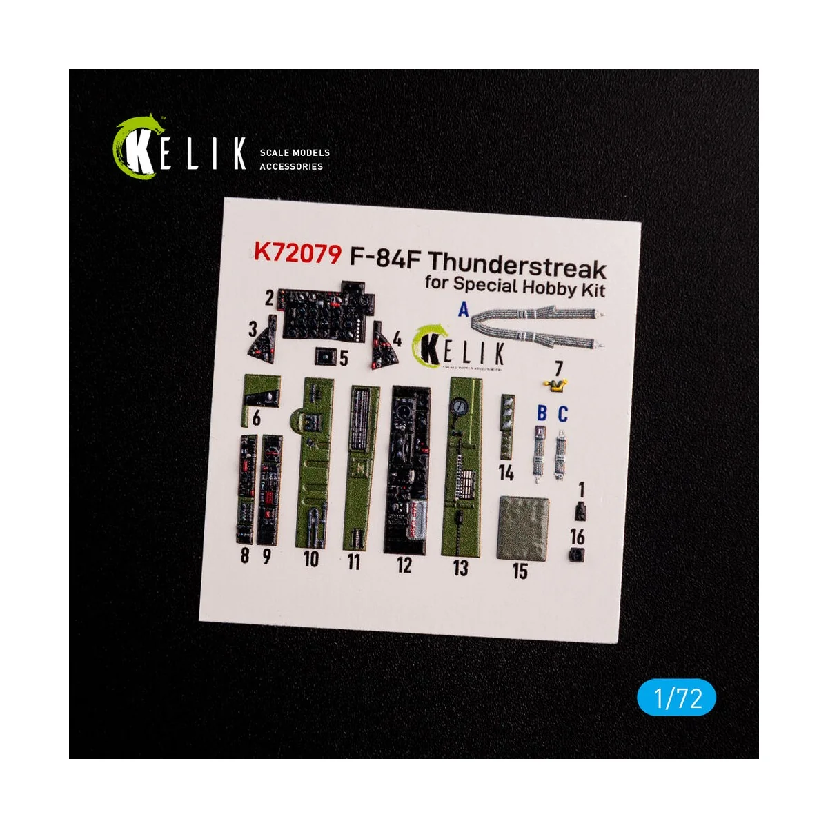 F-84F Thunderstreak interior 3D decals for Special Hobby kit, 1/72 ...