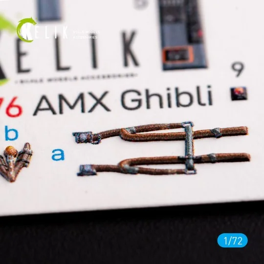 Amx Ghibli interior 3D decals for Italeri kit, 1/72 - Kelik K72076