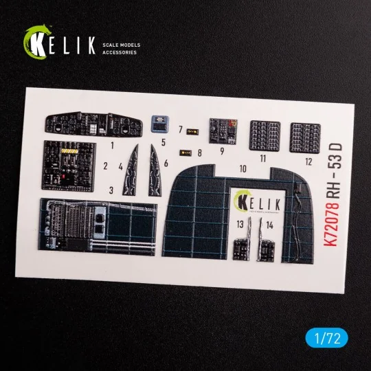 CH-53D Sea Stallion interior 3D decals for Fujimi/Academy kit, 1/72...
