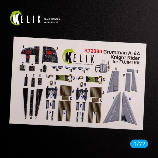Grumman A-6A Knight Rider interior 3D decals for Fujimi kit, 1/72 -...