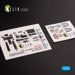 OV-10D+ Bronco interior 3D decals for ICM kit, 1/72 - Kelik K72081