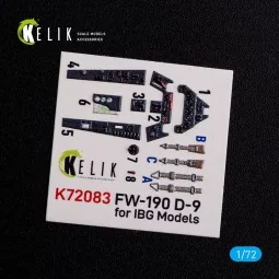 Fw 190 D-9 interior 3D decals for IBG Models kit, 1/72 - Kelik K72083 2