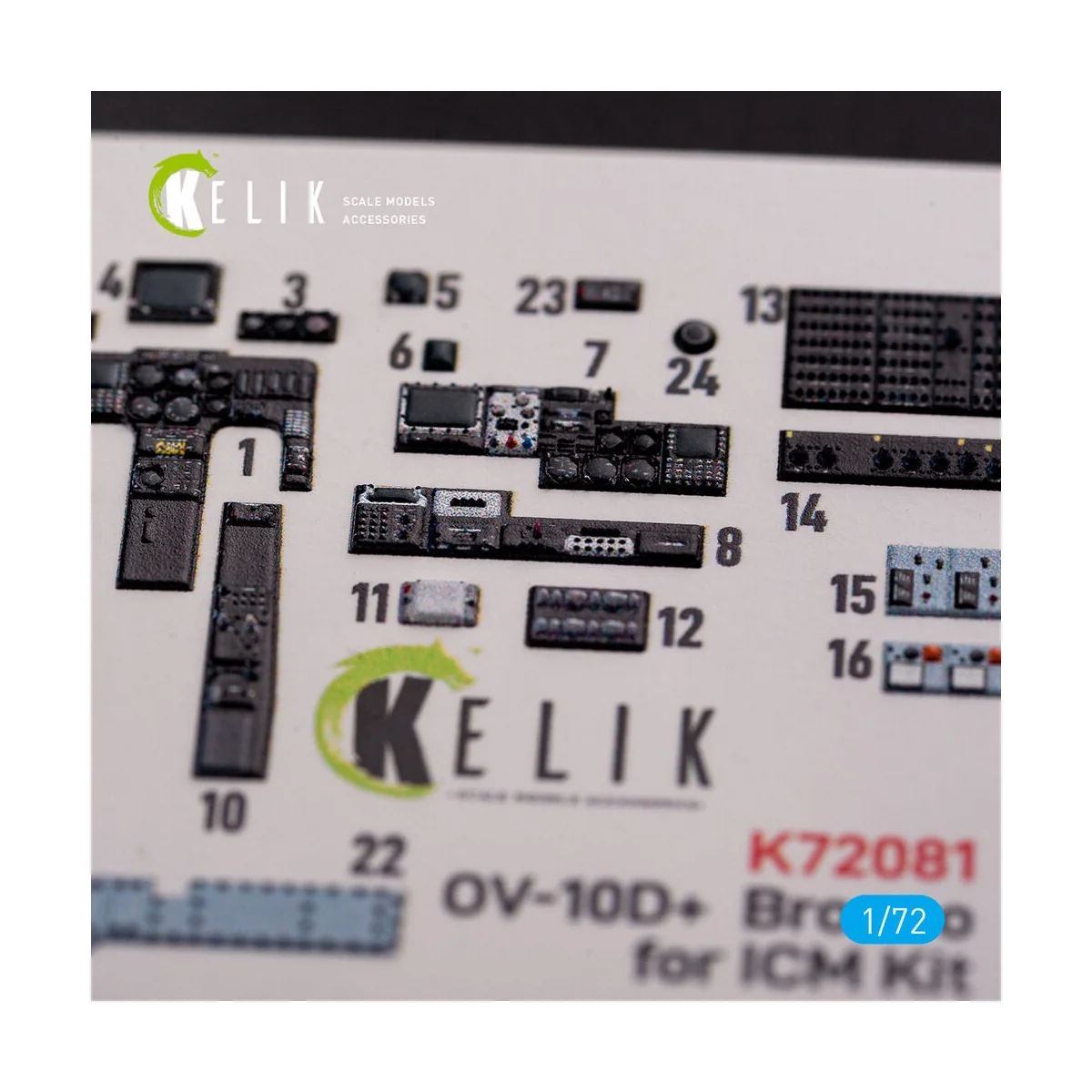 OV-10D+ Bronco interior 3D decals for ICM kit, 1/72 - Kelik K72081