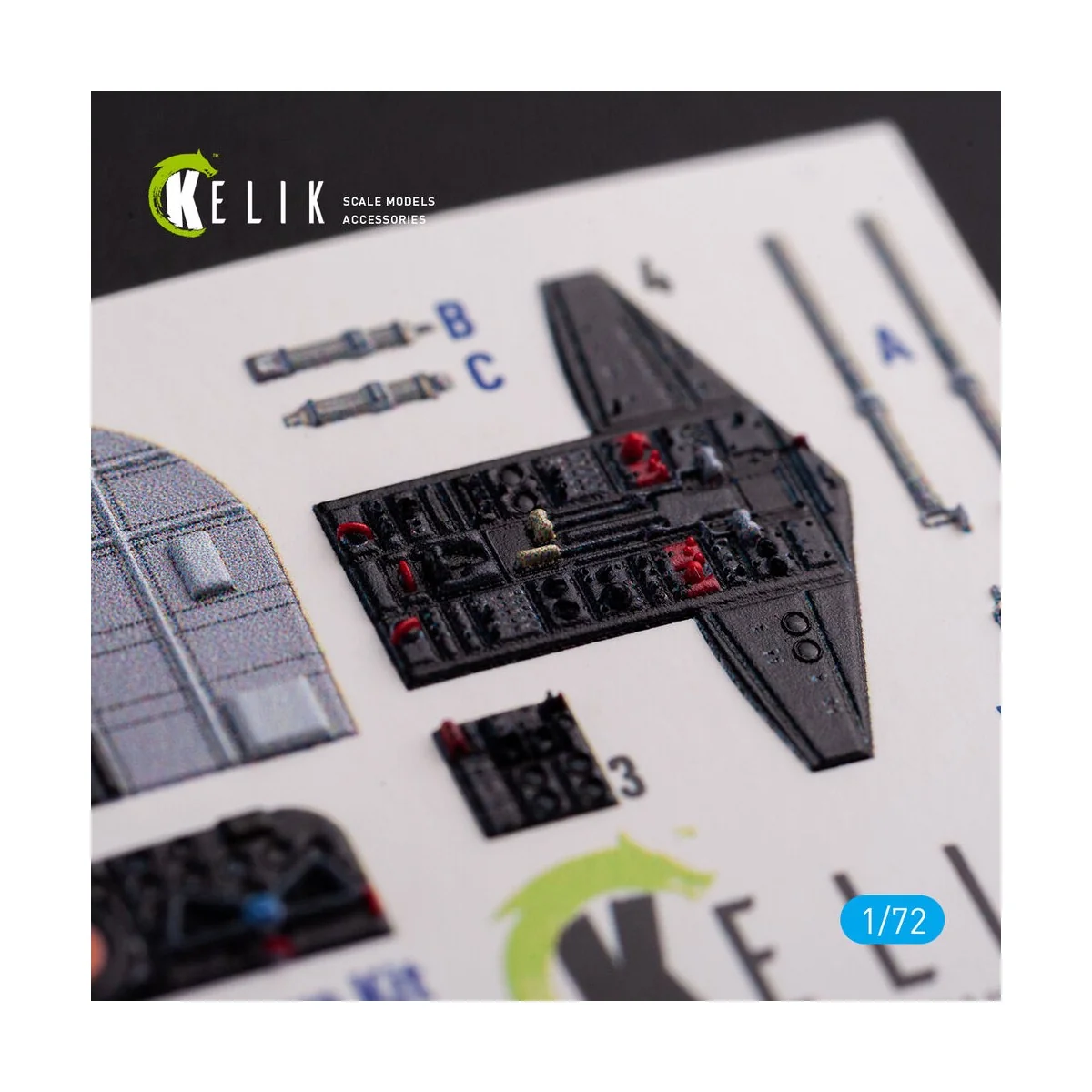 S-2A Tracker interior 3D decals for Hasegawa kit, 1/72 - Kelik K72082