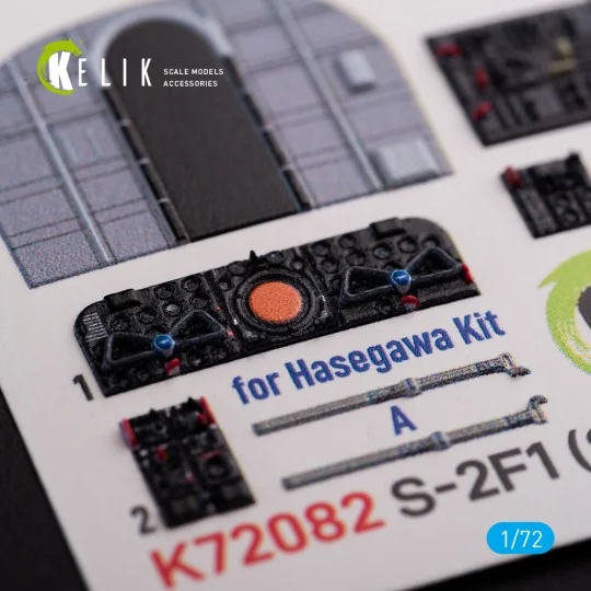 S-2A Tracker interior 3D decals for Hasegawa kit, 1/72 - Kelik K72082