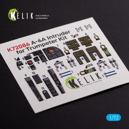 A-6A Intruder interior 3D decals for Trumpeter kit, 1/72 - Kelik K7...