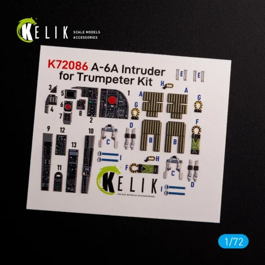 A-6A Intruder interior 3D decals for Trumpeter kit, 1/72 - Kelik K7...