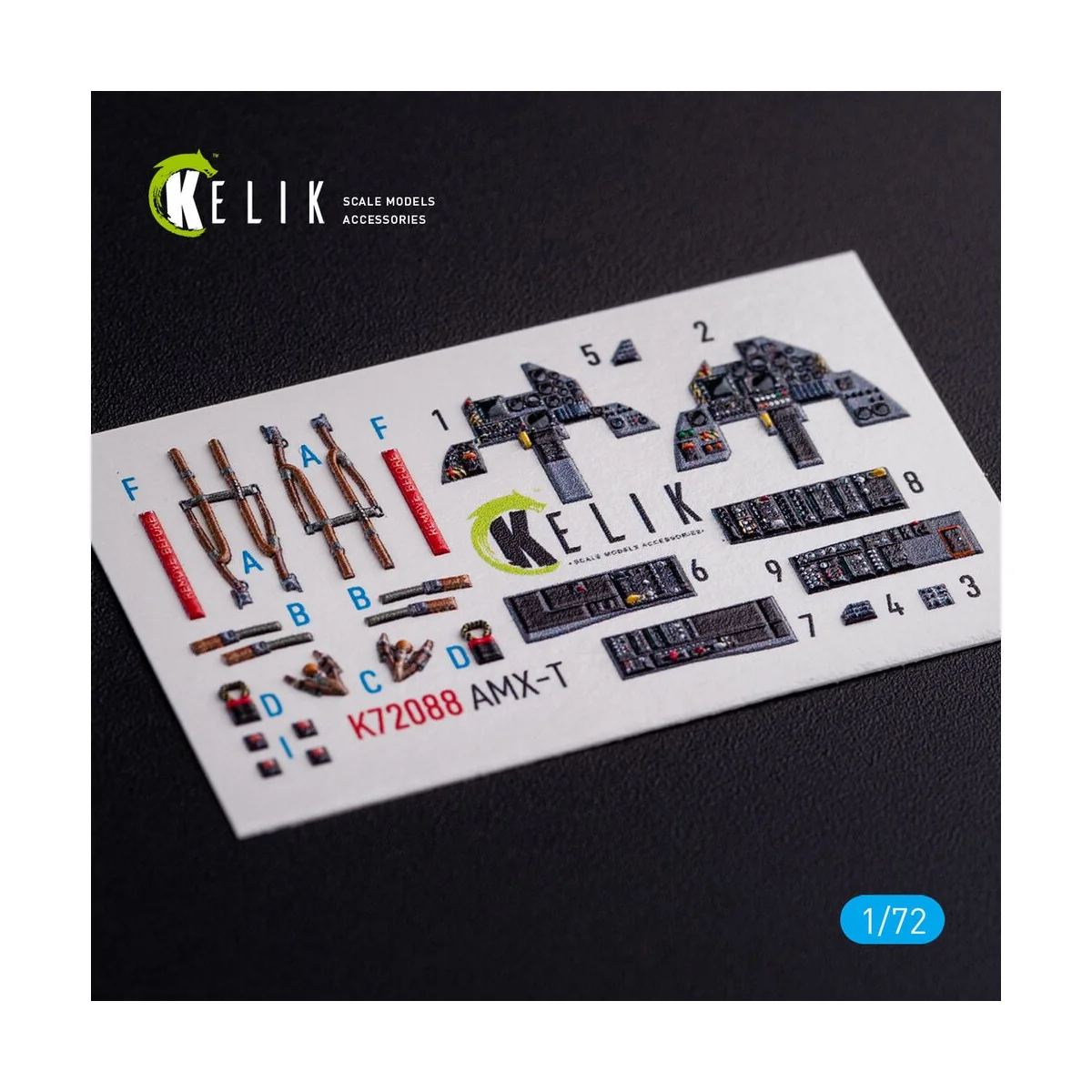 AMX-T interior 3D decals for Italeri kit, 1/72 - Kelik K72088