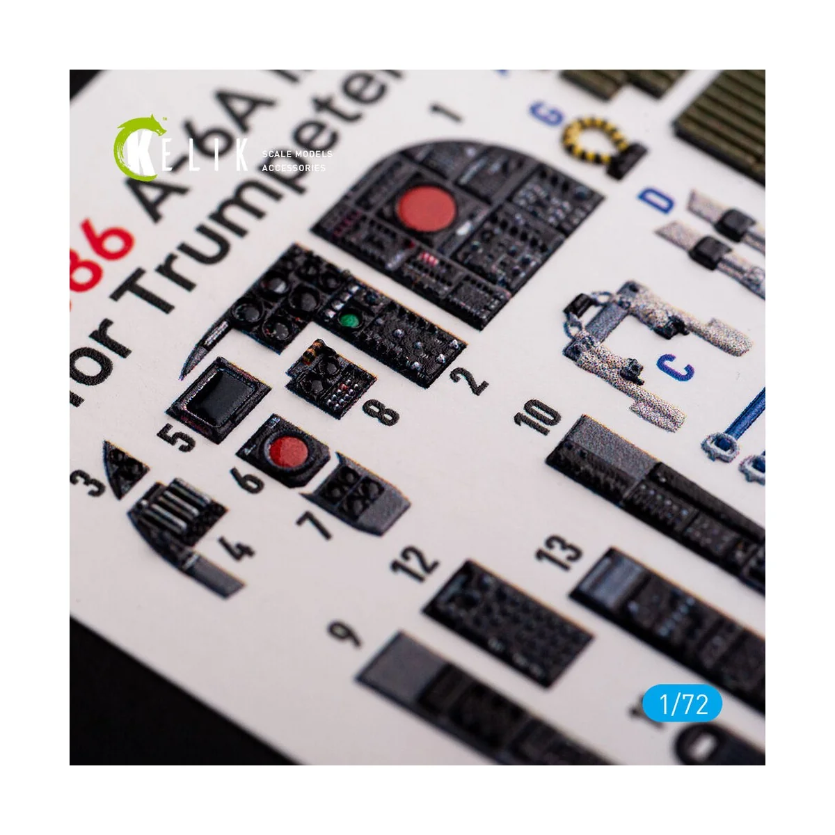 A-6A Intruder interior 3D decals for Trumpeter kit, 1/72 - Kelik K7...