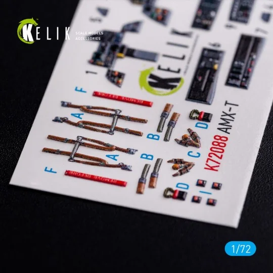 AMX-T interior 3D decals for Italeri kit, 1/72 - Kelik K72088