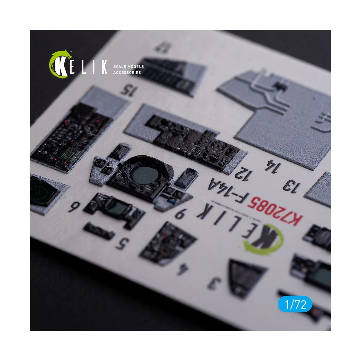 F-14A Tomcat - interior 3D decals for Hasegawa kit, 1/72 - Kelik K7...