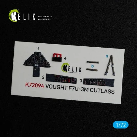 Vought F7U-3M Cutlass - interior 3D decals for Fujimi kit, 1/72 - K...