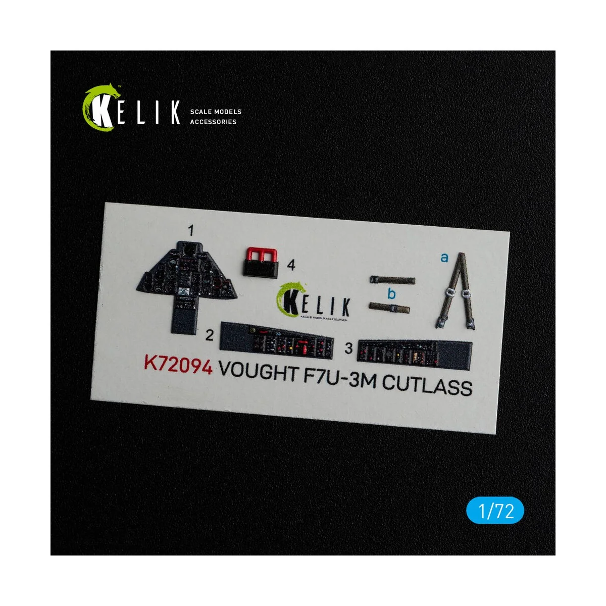 Vought F7U-3M Cutlass - interior 3D decals for Fujimi kit, 1/72 - K...