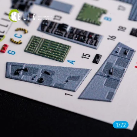 F-15C - interior 3D decals for FineMolds kit, 1/72 - Kelik K72091