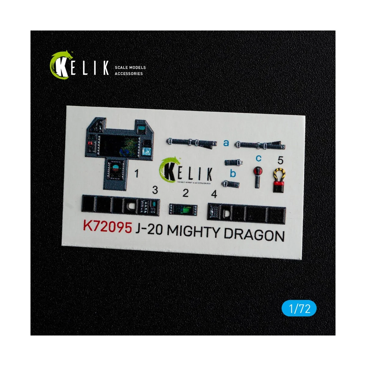 J-20 Mighty Dragon - interior 3D decals for Dream Model kit, 1/72 -...