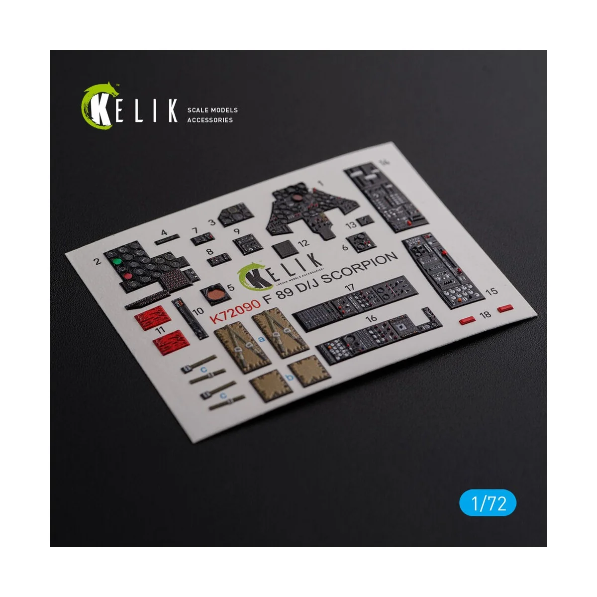 F-89 D/J Scorpion interior 3D decals for Revell kit, 1/72 - Kelik K...