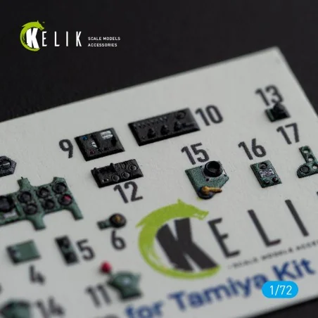 A6M5 Zero - interior 3D decals for Tamiya kit, 1/72 - Kelik K72099
