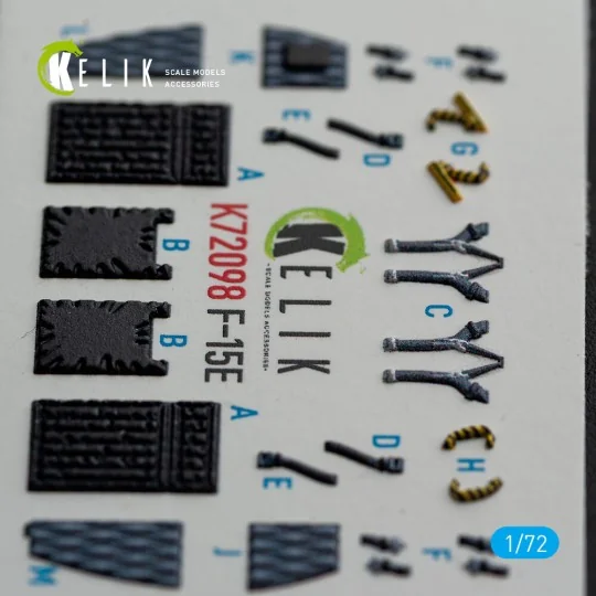 F-15E - interior 3D decals for GWH kit, 1/72 - Kelik K72098