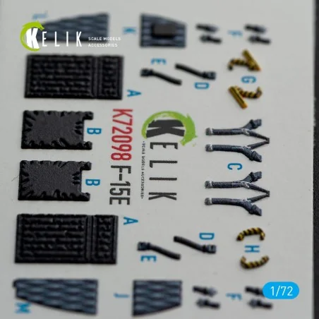 F-15E - interior 3D decals for GWH kit, 1/72 - Kelik K72098