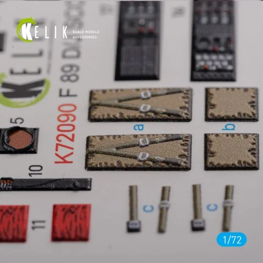F-89 D/J Scorpion interior 3D decals for Revell kit, 1/72 - Kelik K...