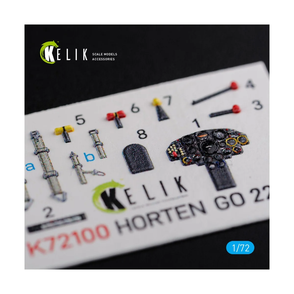 Horten Go 229 interior 3D decals for Revell kit, 1/72 - Kelik K72100