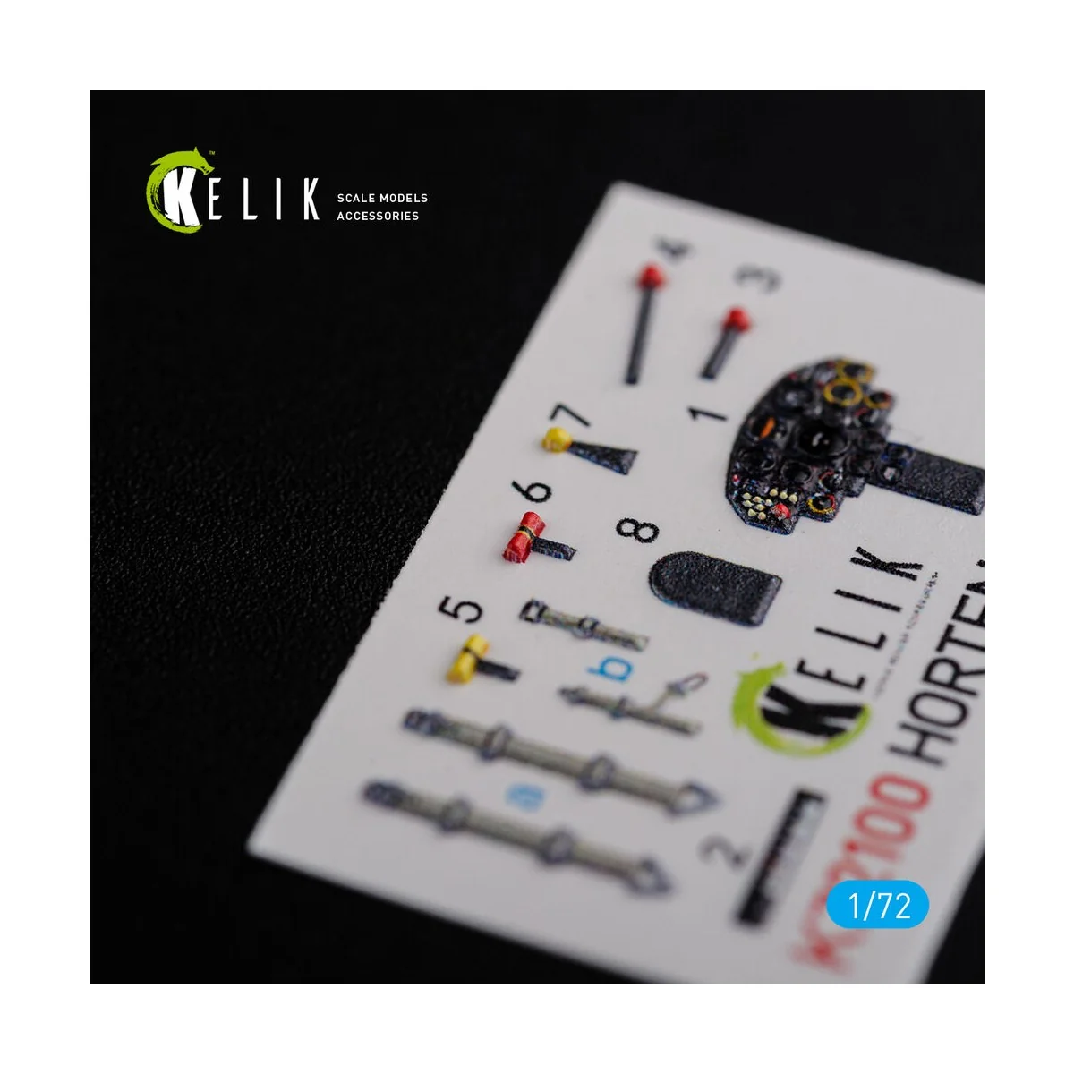 Horten Go 229 interior 3D decals for Revell kit, 1/72 - Kelik K72100