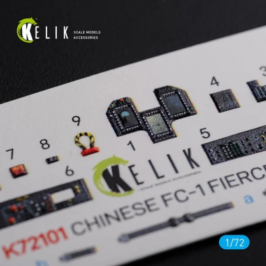 Chinese FC-1 Fierce Dragon interior 3D decals for Trumpeter kit, 1/...