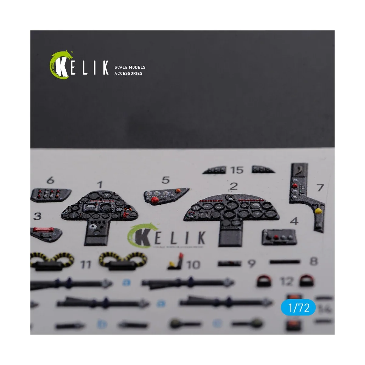 Folland Gnat T.1 interior 3D decals for Airfix kit, 1/72 - Kelik K7...